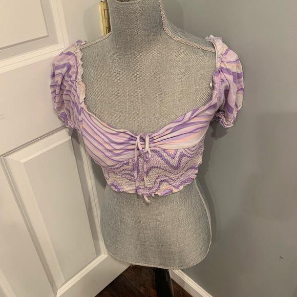 Urban Outfitters Tops - Urban Outfitters beautiful crop blouse  great condition Sz M